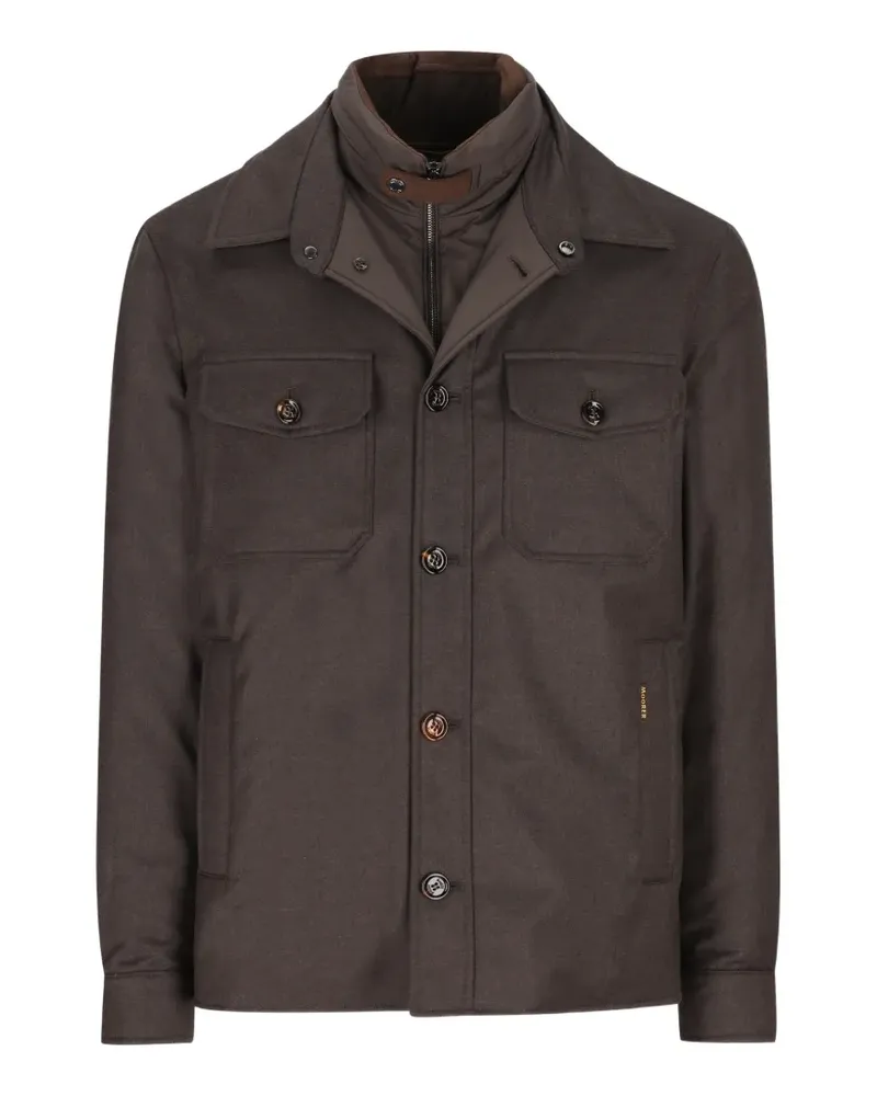 MOORER pocket button-up jacket - Braun Braun
