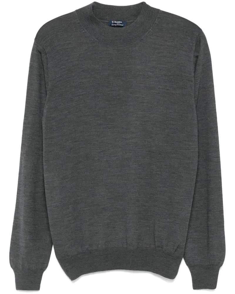 BARBA Klassischer Pullover - Grau Grau