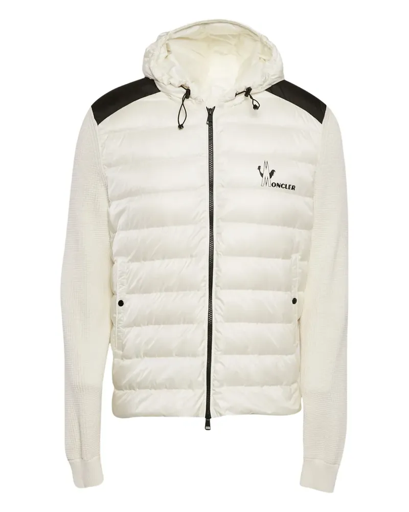 Moncler Jacke mit Kontrasteinsätzen - Weiß Weiß