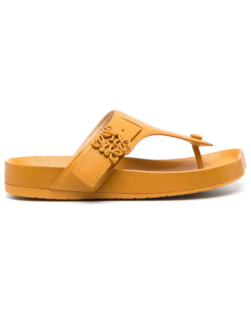 Loewe Flip-Flops mit Logo-Schild - Gelb Gelb