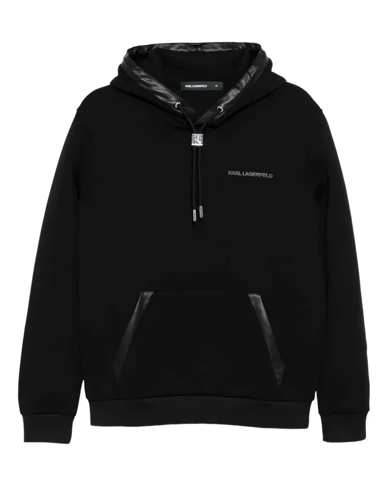 Karl Lagerfeld Hoodie mit Logo-Prägung - Schwarz Schwarz