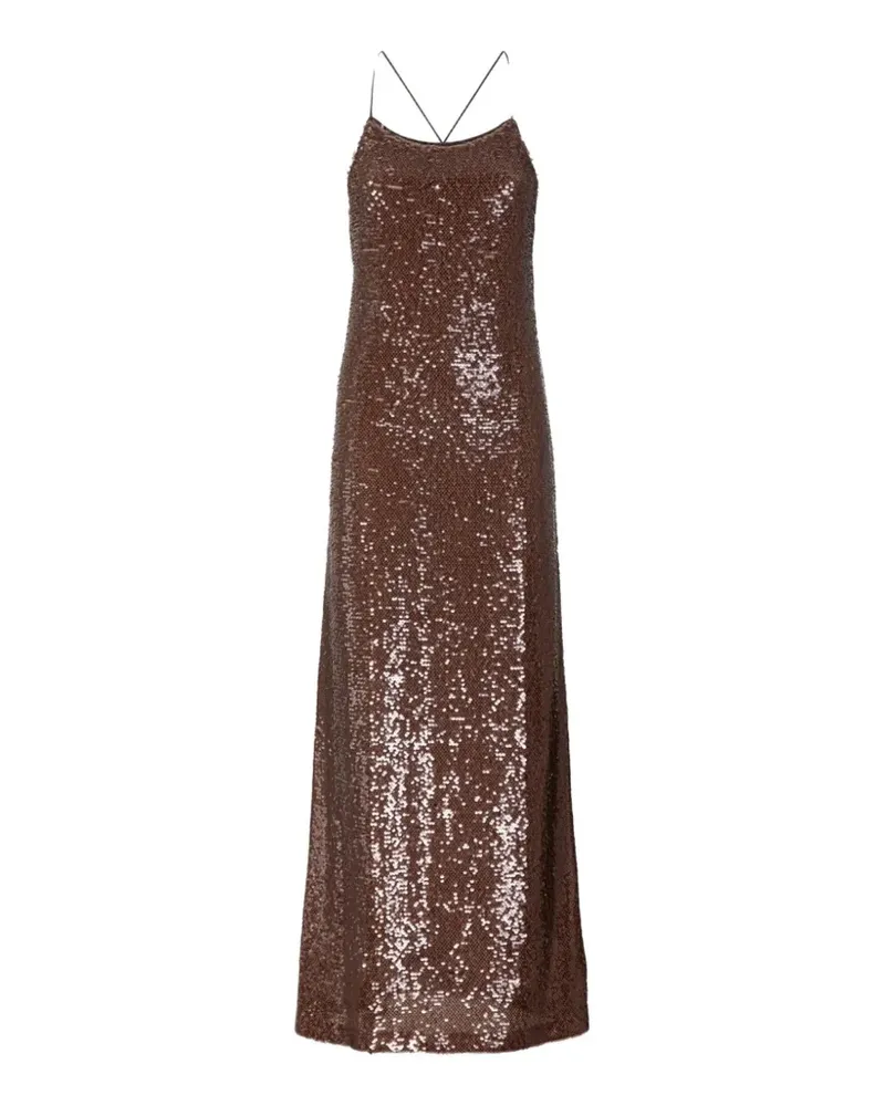 Gaëlle Bonheur sequin-embellished maxi dress - Braun Braun