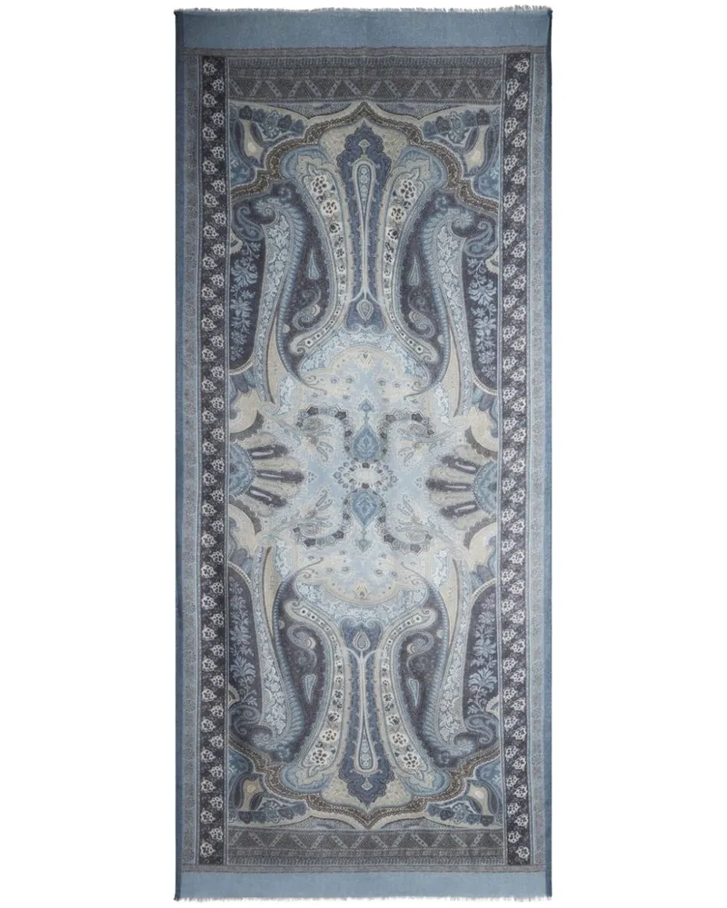 Etro Kaschmirschal mit Paisleymuster - Blau Blau