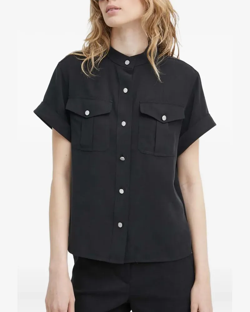 Theory button-up pocket-detail shirt - Schwarz Schwarz
