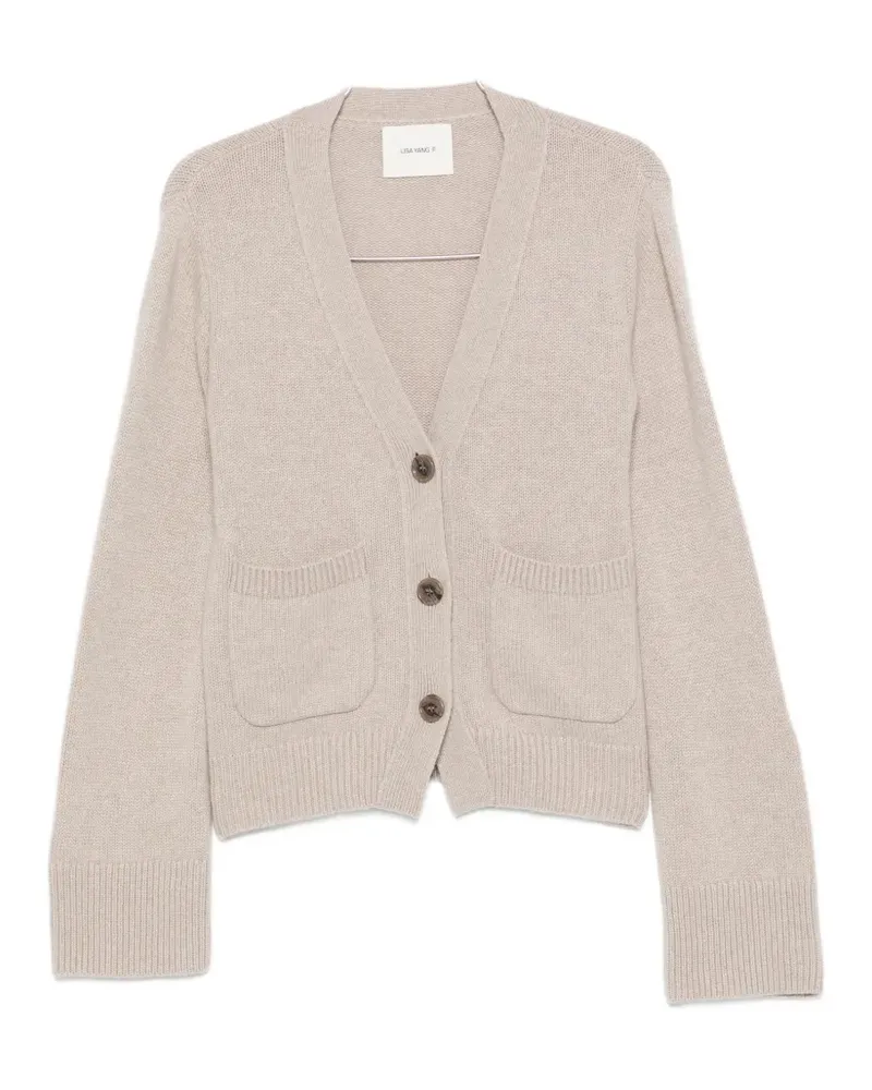 Lisa Yang Danni V-neck patch-pocket cardigan - Nude Nude