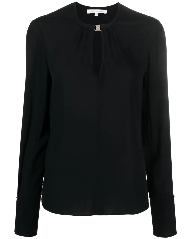Patrizia Pepe Bluse mit Schnalle - Schwarz Schwarz
