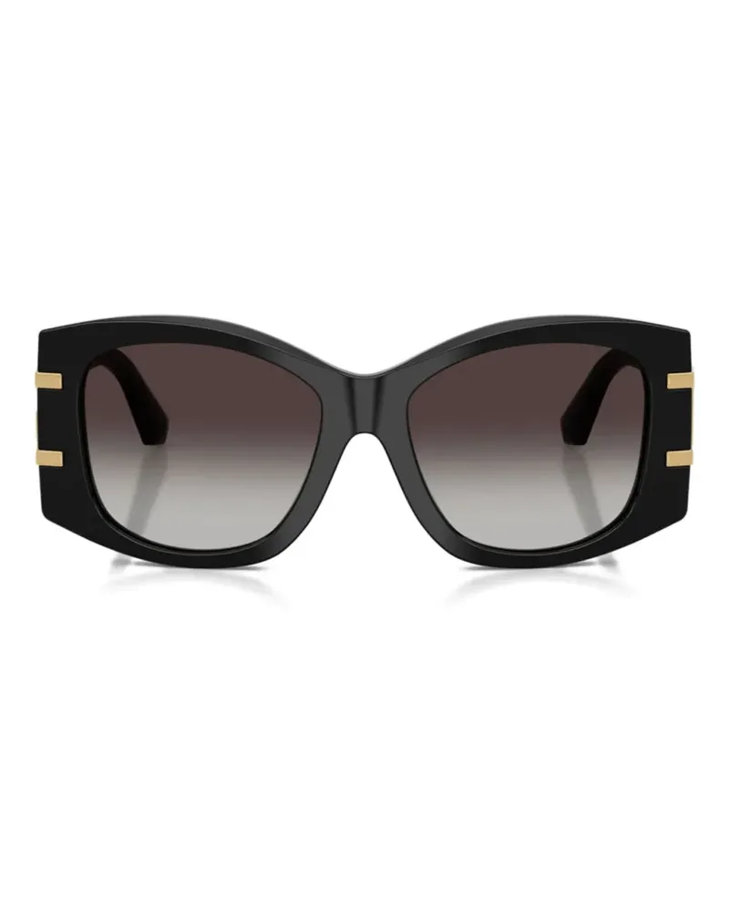 Dolce & Gabbana Sonnenbrille mit Logo-Detail - Schwarz Schwarz