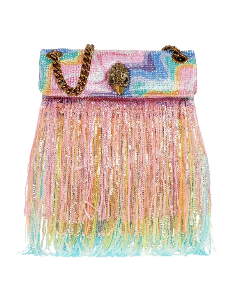 Kurt Geiger mini fringed patterned shoulder bag - Rosa Rosa