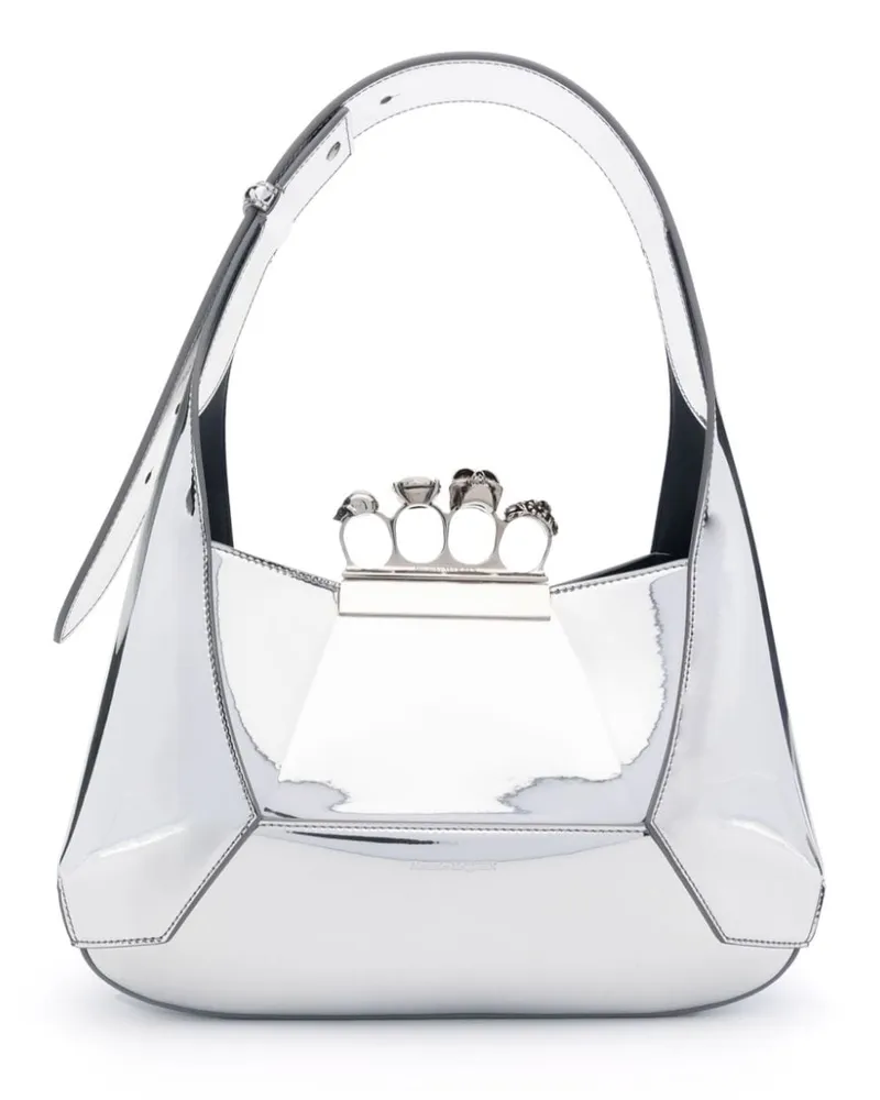 Alexander McQueen Verzierte Schultertasche - Silber Silber