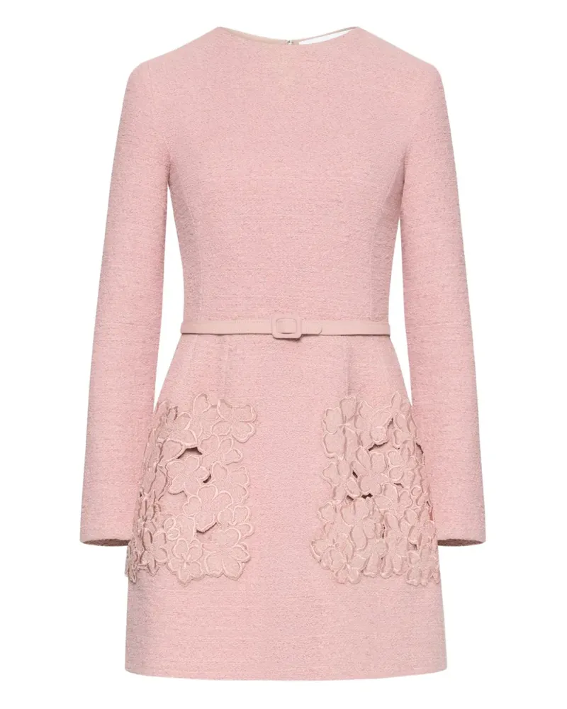 Oscar de la Renta Besticktes Kleid - Rosa Rosa