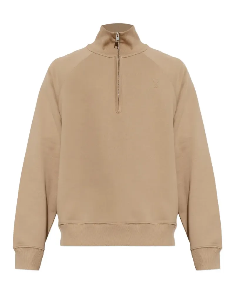 AMI Paris Ami de Coeur-embroidered sweatshirt - Nude Nude