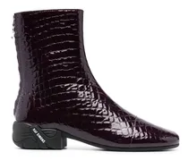 Solari Stiefeletten mit Kroko-Optik - Rot