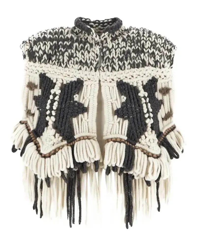 Brunello Cucinelli Cardigan mit Fransen - Nude Nude