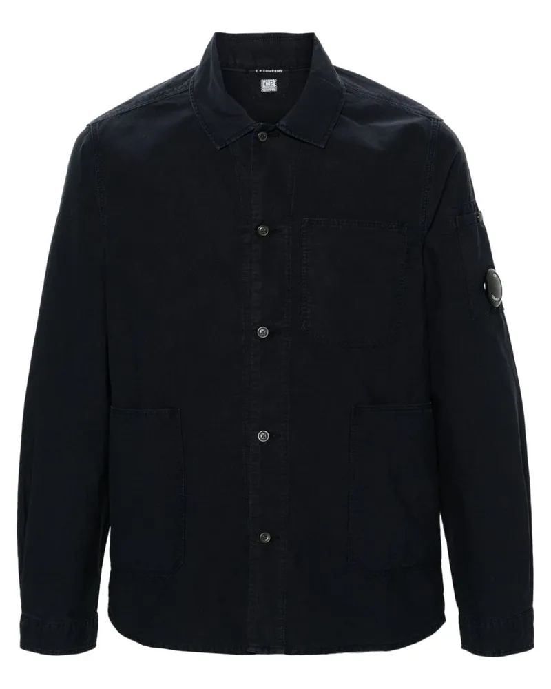 C.P. Company Hemdjacke mit Lens-Detail - Blau Blau