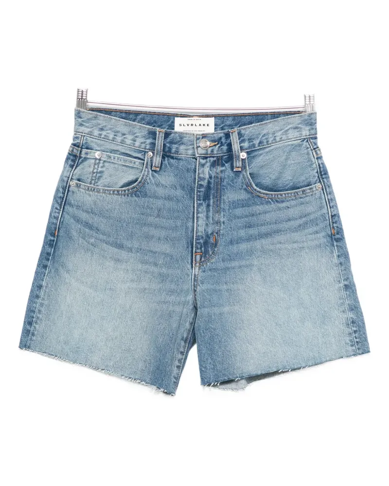 SLVRLAKE Sienna Jeans-Shorts mit ausgefranstem Saum - Blau Blau