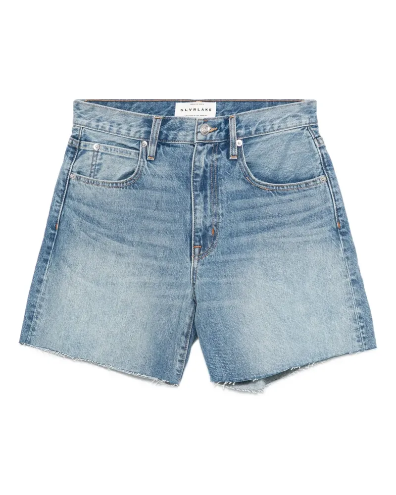 SLVRLAKE Sienna Jeans-Shorts mit ausgefranstem Saum - Blau Blau
