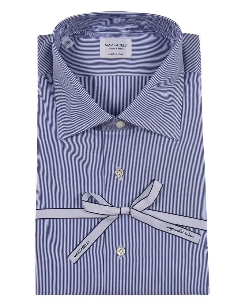 MAZZARELLI Gestreiftes Hemd - Blau Blau