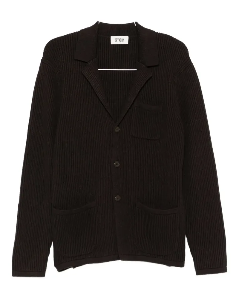 Drykorn Geknöpfte Jacke mit gerippten Details - Braun Braun