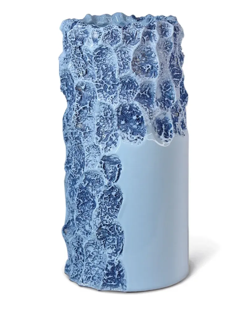 Editions Milano Strukturierte Vase aus Keramik - Blau Blau