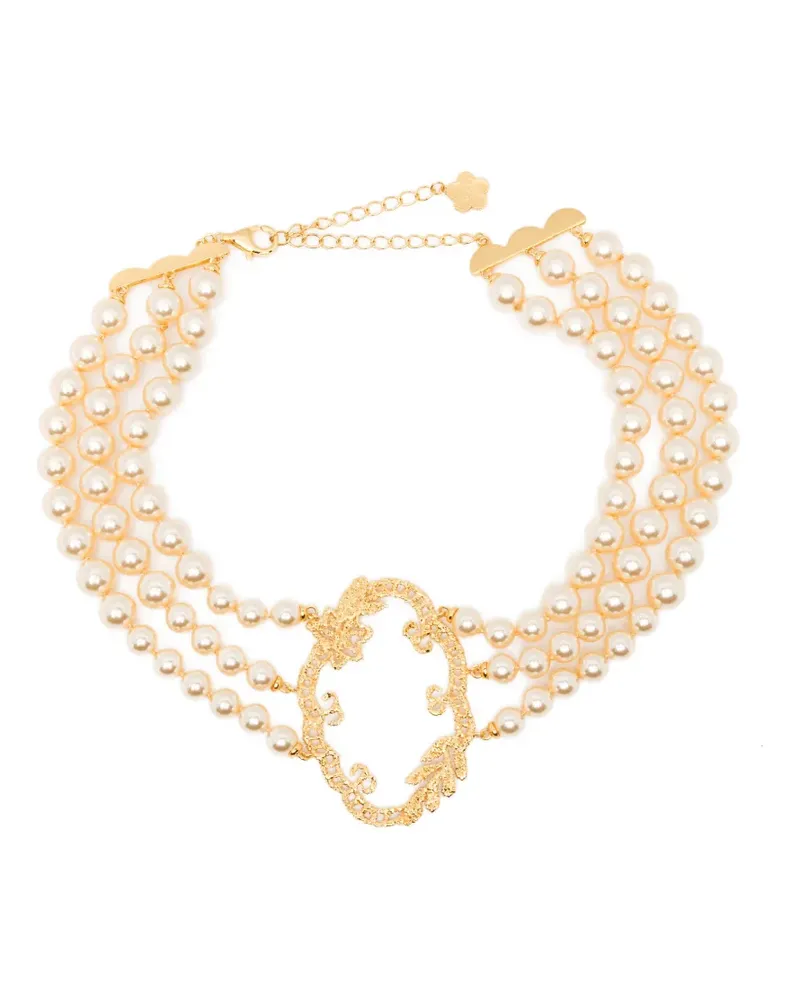 SHUSHU/TONG baroque-frame necklace - Gold Gold