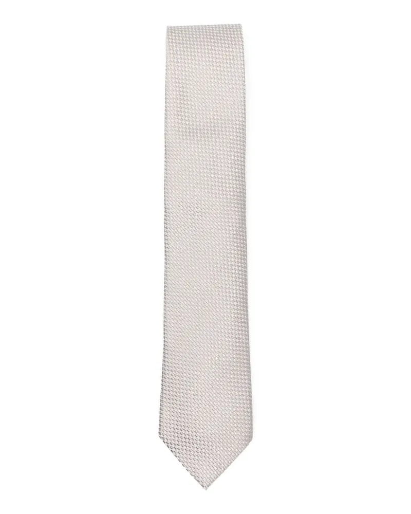 Ermenegildo Zegna textured-finish tie - Nude Nude