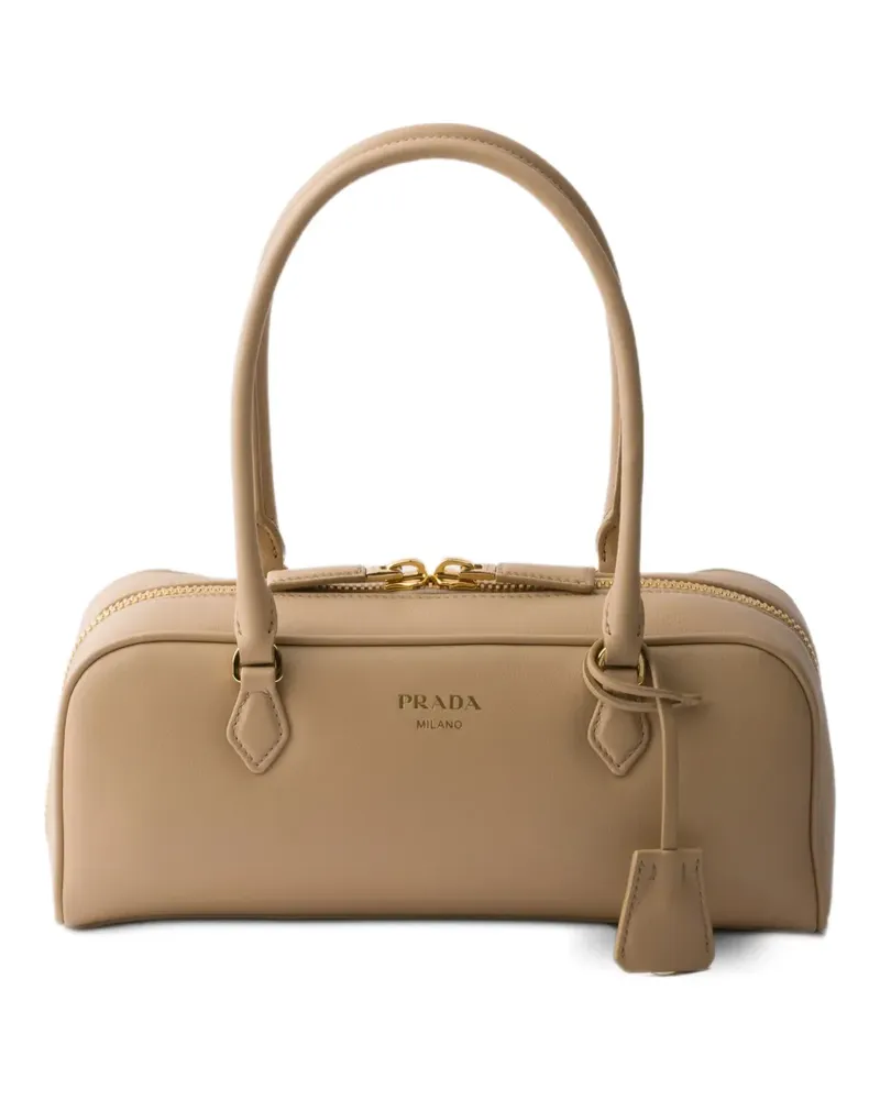 Prada medium leather top-handle bag - Nude Nude