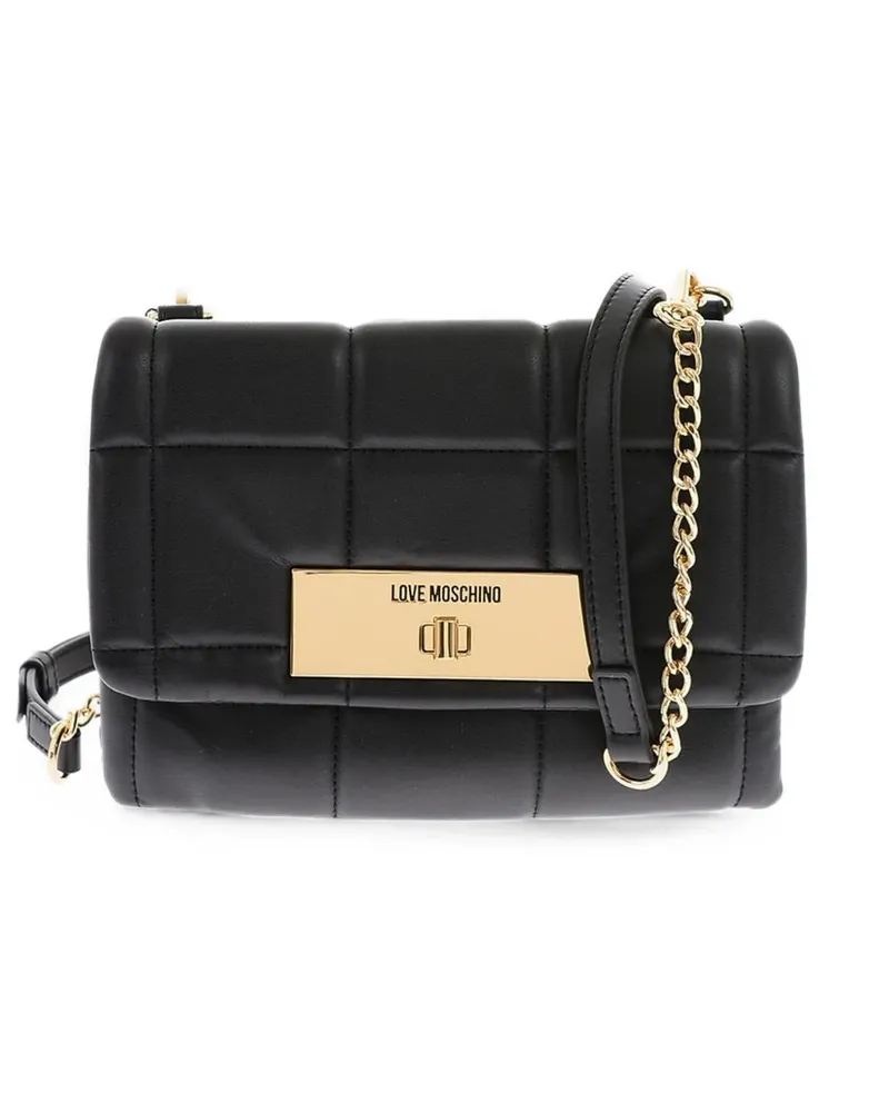 Moschino quilted cross body bag - Schwarz Schwarz