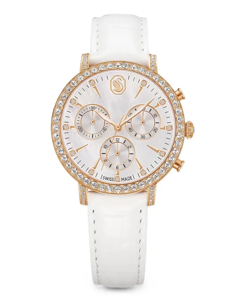 Swarovski round 36mm watch - Weiß Weiß