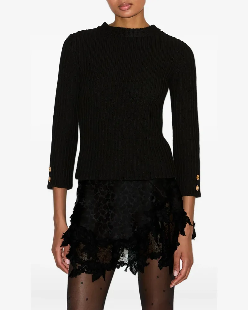 Isabel Marant ribbed button-detail sweater - Schwarz Schwarz