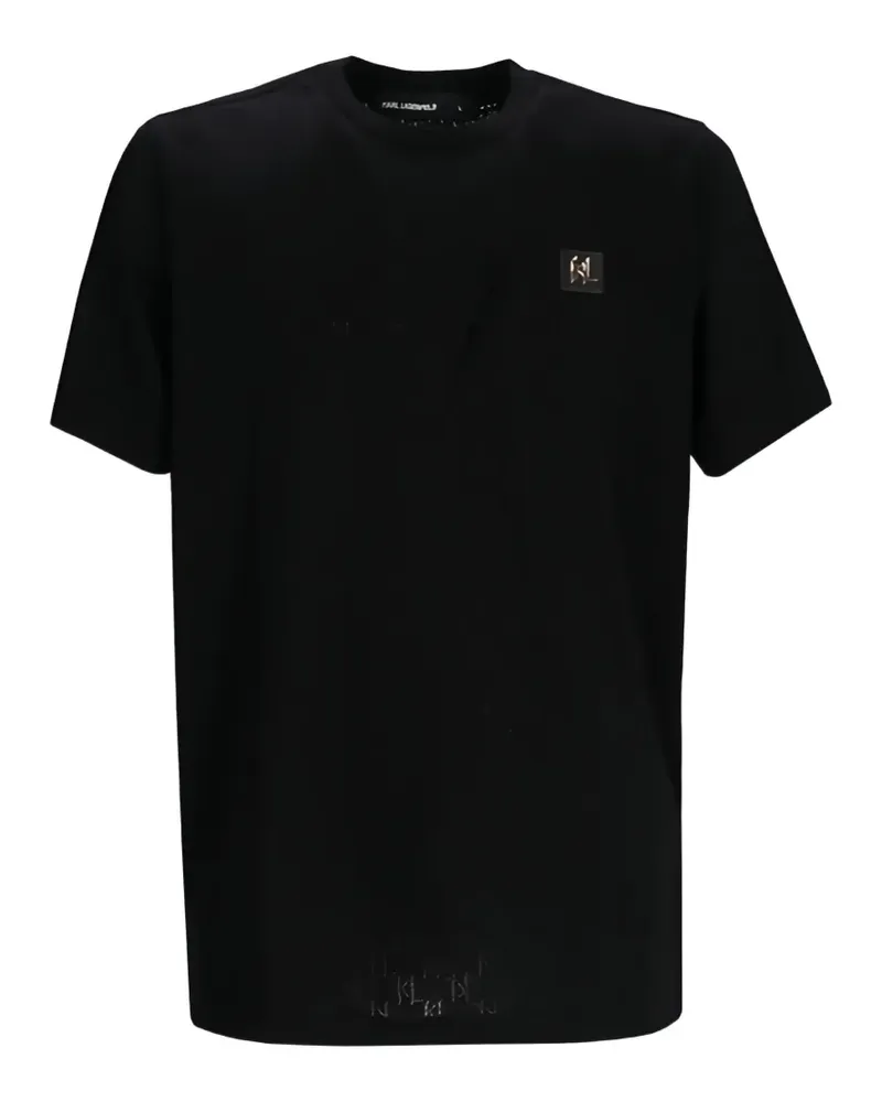 Karl Lagerfeld T-Shirt mit rundem Ausschnitt - Schwarz Schwarz