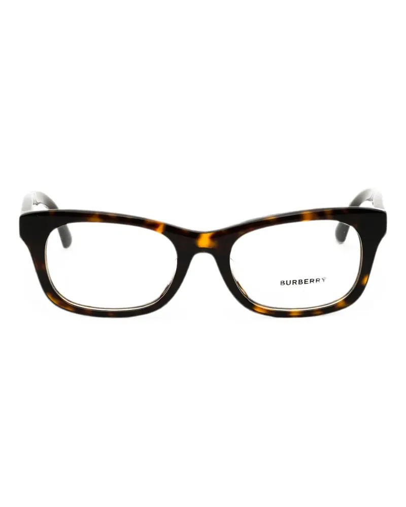 Burberry tortoiseshell-effect rectangle-frame glasses - Braun Braun