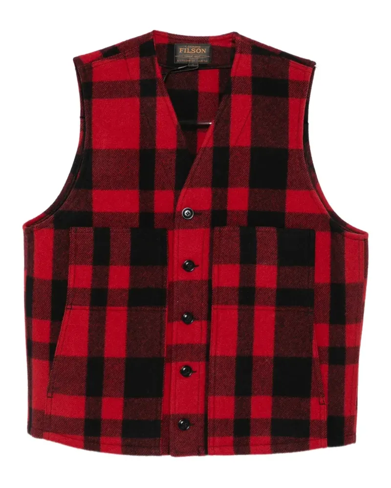 Filson check-pattern gilet - Rot Rot