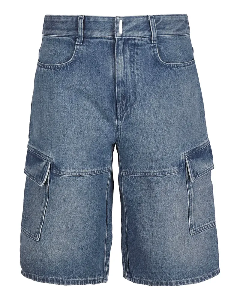 Givenchy cargo-pocket denim shorts - Blau Blau