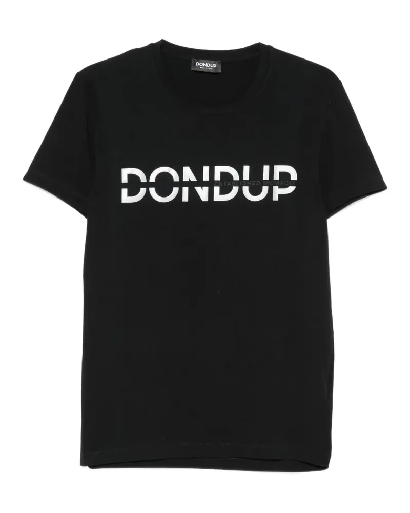Dondup T-Shirt mit Logo-Print - Schwarz Schwarz