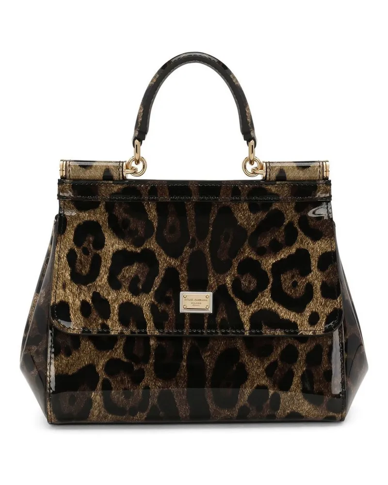 Dolce & Gabbana KIM DOLCE&GABBANA mittelgroße Sicily Schultertasche - Braun Braun
