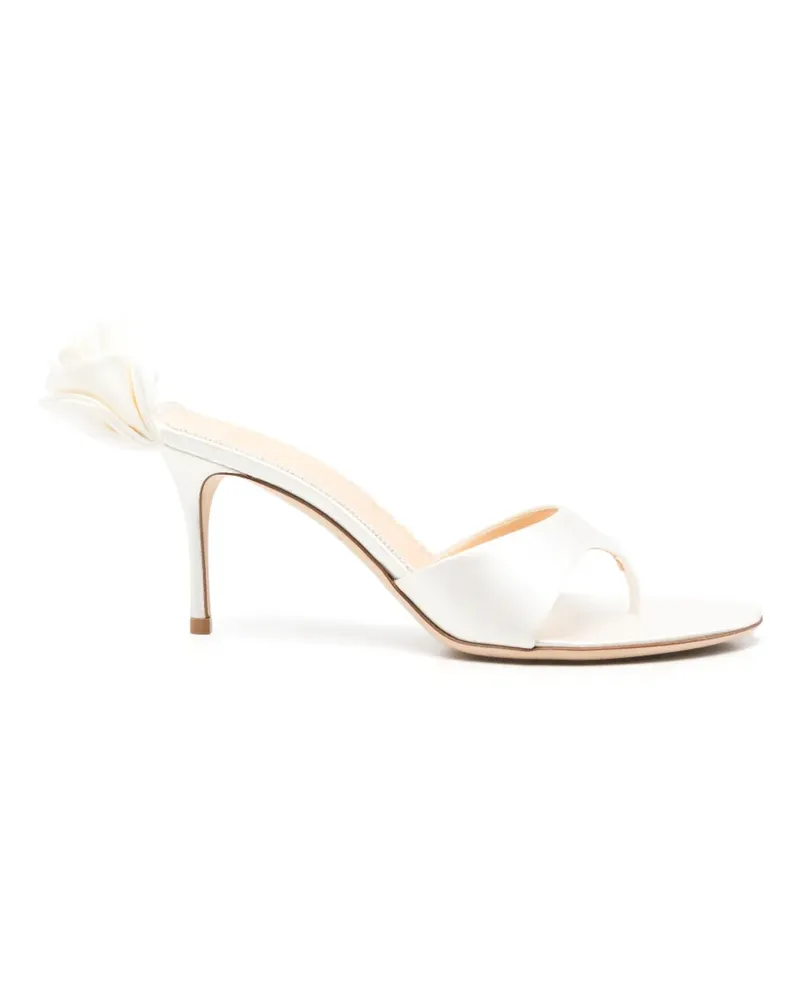 Magda Butrym Sandalen mit Blumendetail - Weiß Weiß