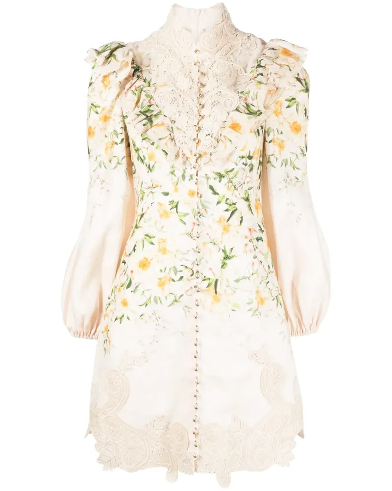 Zimmermann Maxikleid mit Blumen-Print - Nude Nude