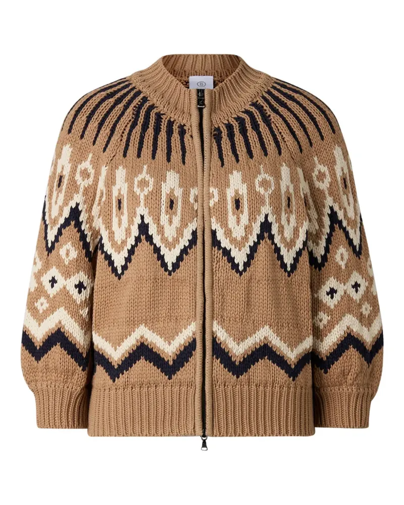 Bogner Aurora Cardigan mit Norwegermuster - Braun Braun