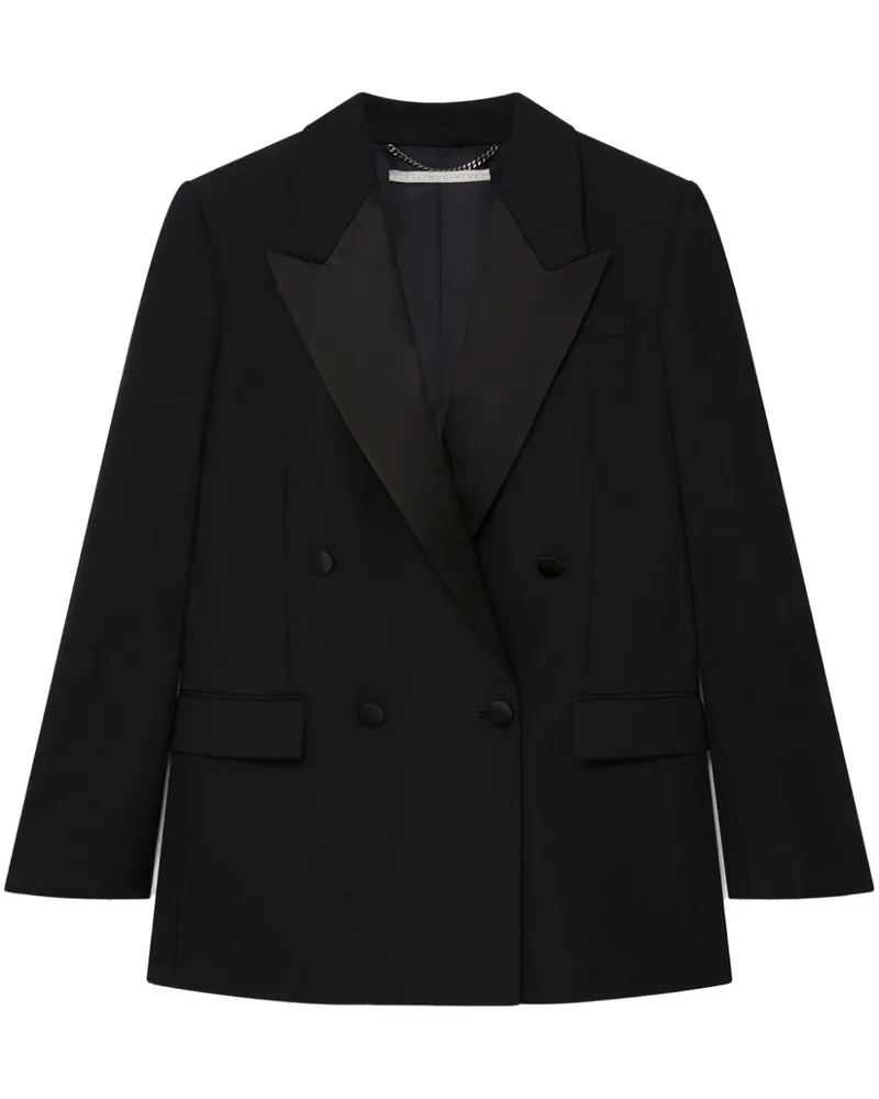 Stella McCartney Smoking-Blazer mit Satinrevers - Schwarz Schwarz