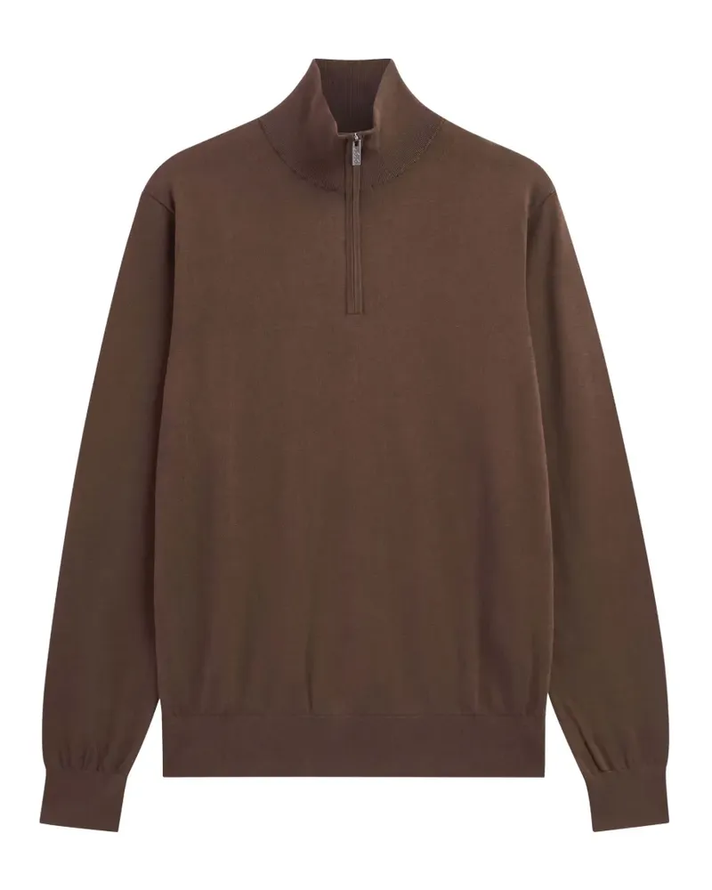 Pringle of Scotland Pullover mit kurzem Reißverschluss - Braun Braun