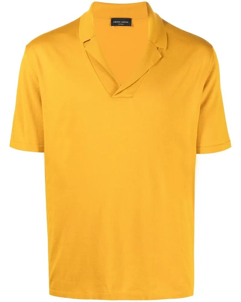 Roberto Collina Kurzärmeliges Poloshirt - Gelb Gelb