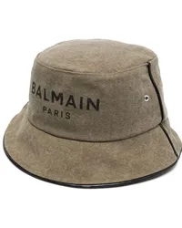 Balmain Fischerhut mit Logo-Print Grün