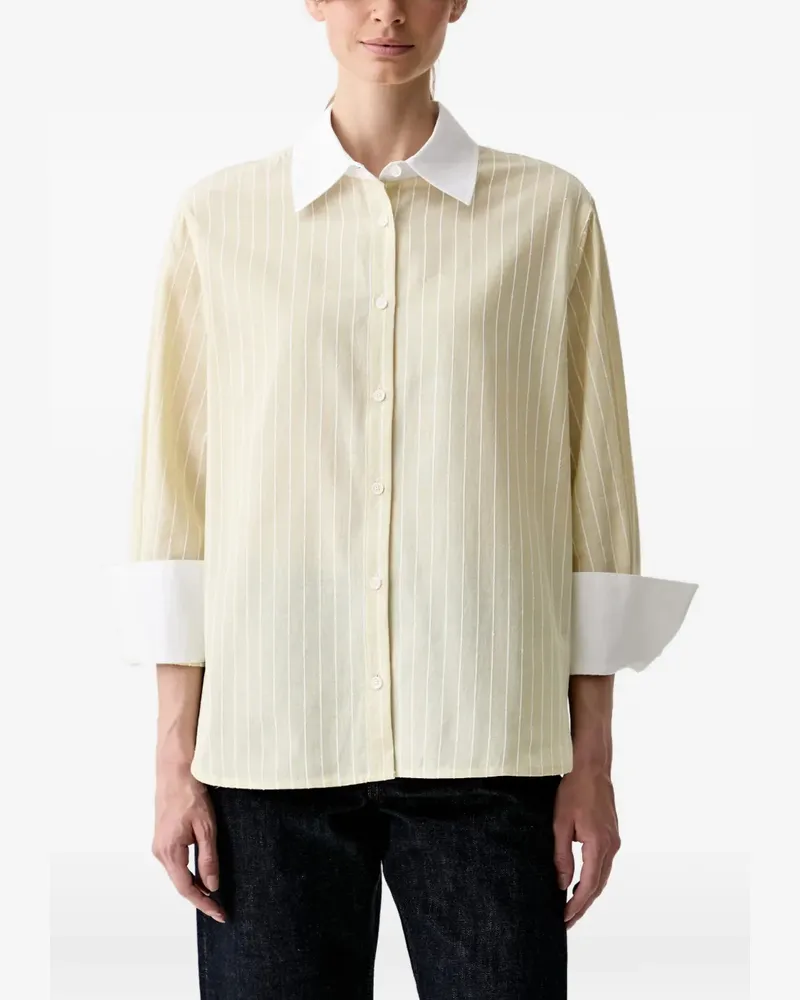 Barbour striped-pattern contrast-collar shirt - Gelb Gelb