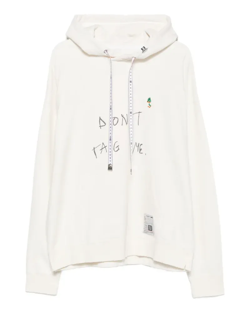MIHARAYASUHIRO Hoodie mit Slogan-Print - Nude Nude