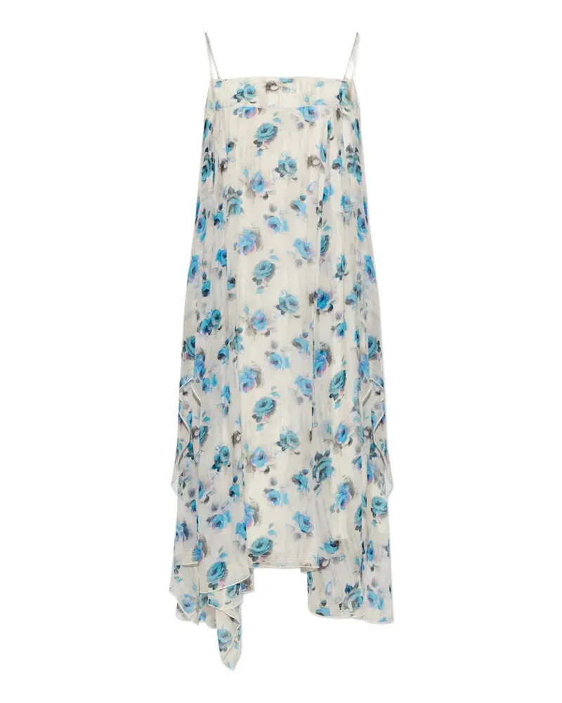 Tory Burch floral-print silk dress - Weiß Weiß
