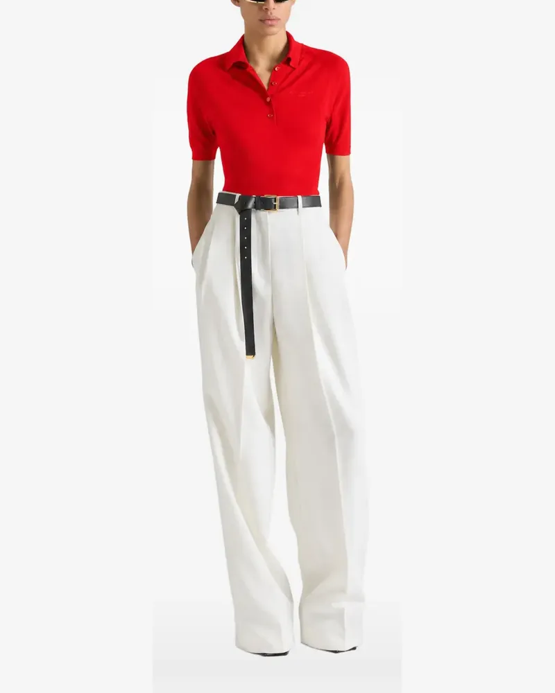Givenchy short-sleeve knitted polo shirt - Rot Rot