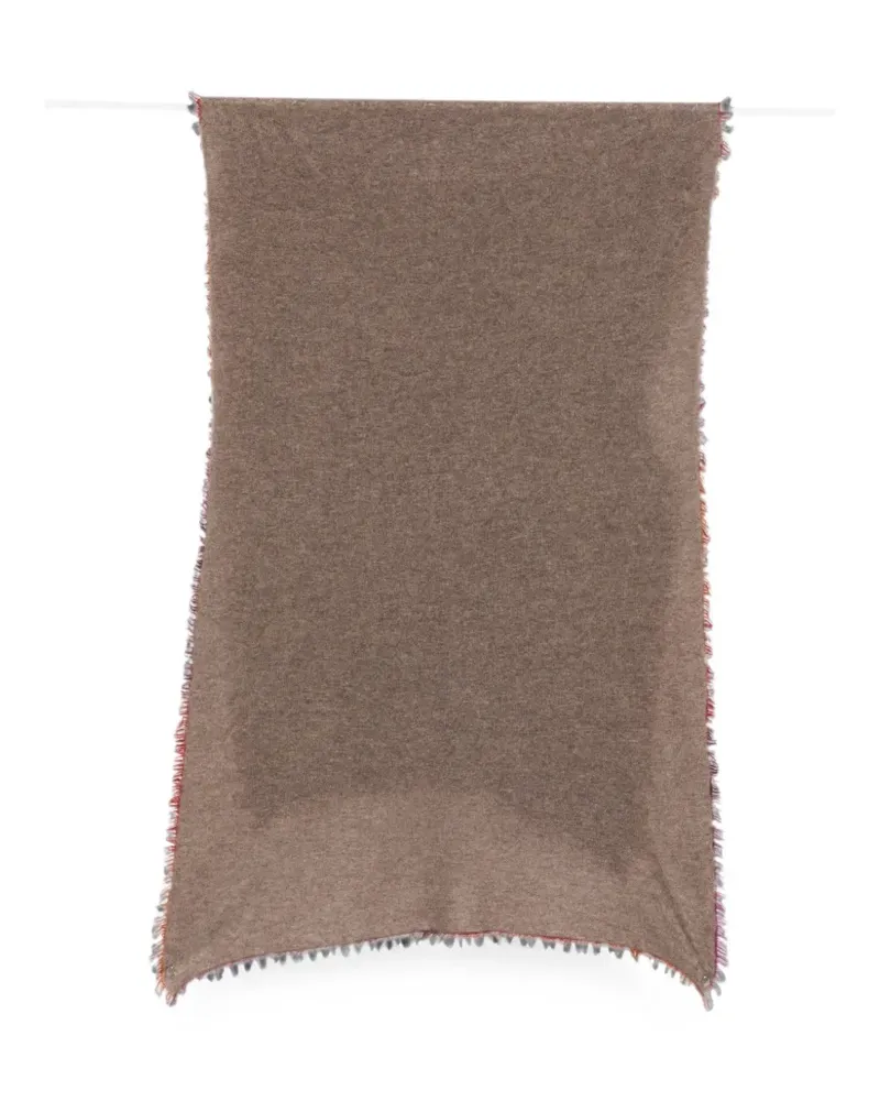 Faliero Sarti Adriana frayed scarf - Braun Braun