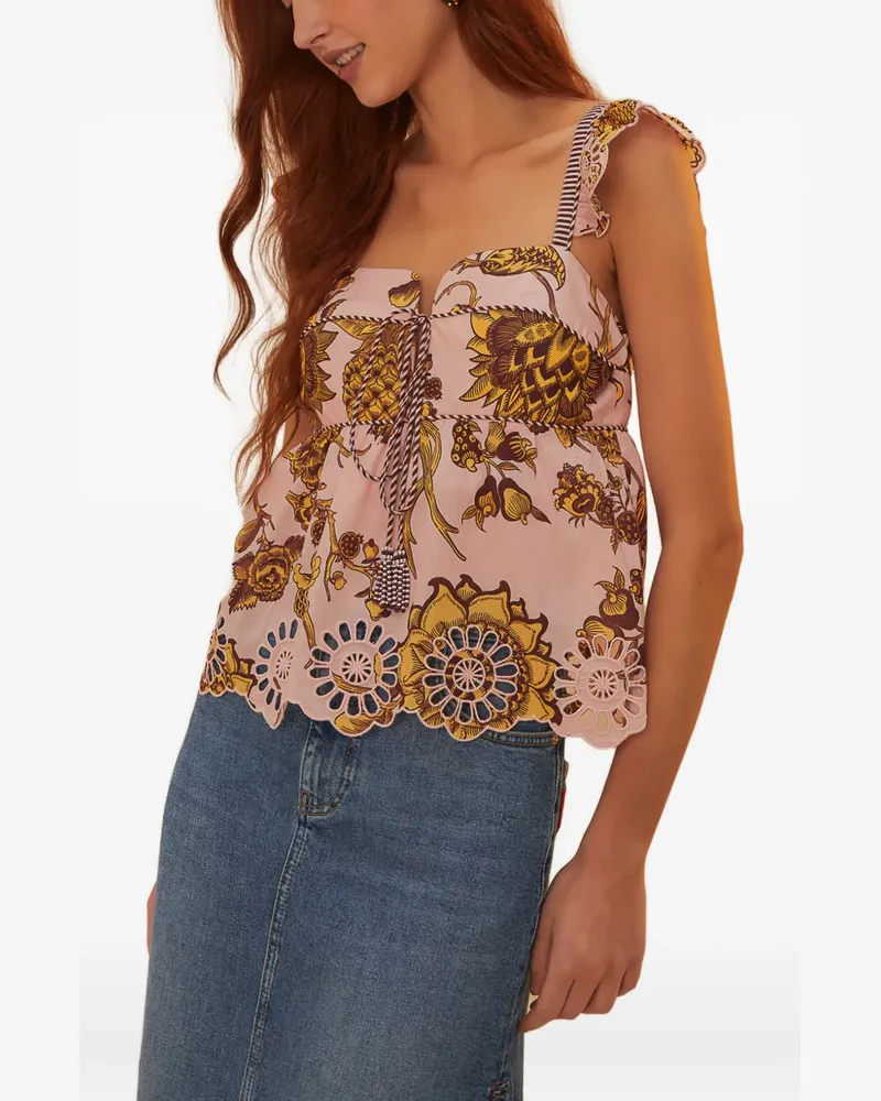 FARM Rio Bluse mit Tropical Landing-Print - Rosa Rosa