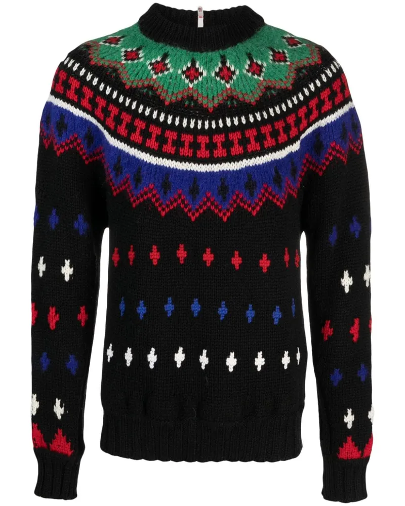 Moncler Pullover mit Jacquardmuster - Schwarz Schwarz