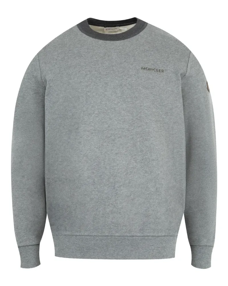 Moncler Sweatshirt mit Logo-Patch - Grau Grau
